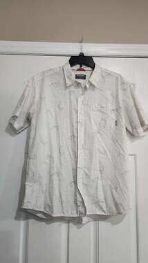 Simms Tarpon Print Short Sleeve Fishing Shirt Size L
